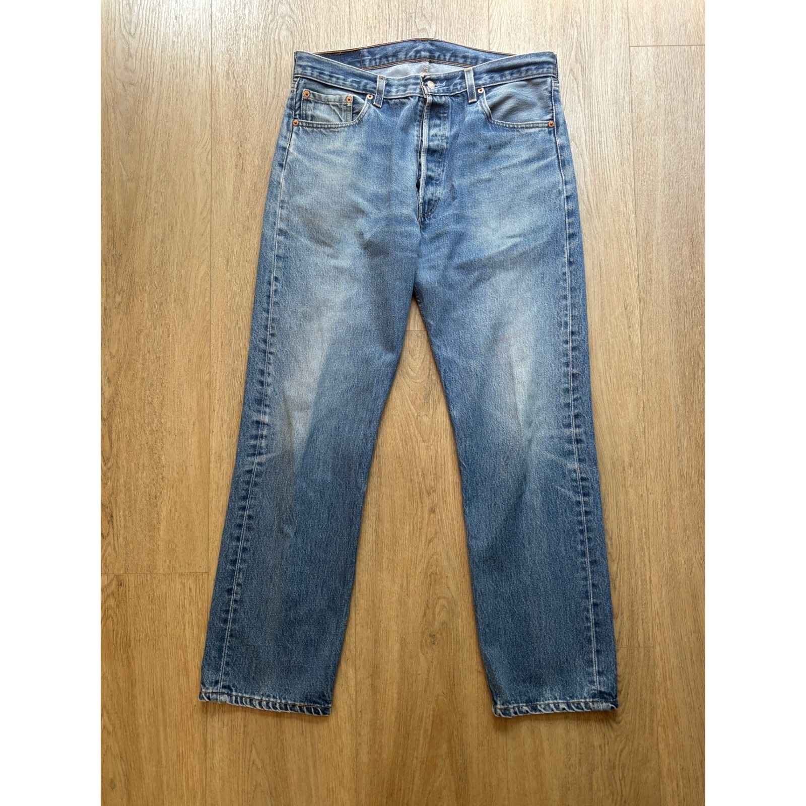 Vintage Levis 501xx Jeans Mens 36x34 Blue Straight Leg Made In Usa Button Fly